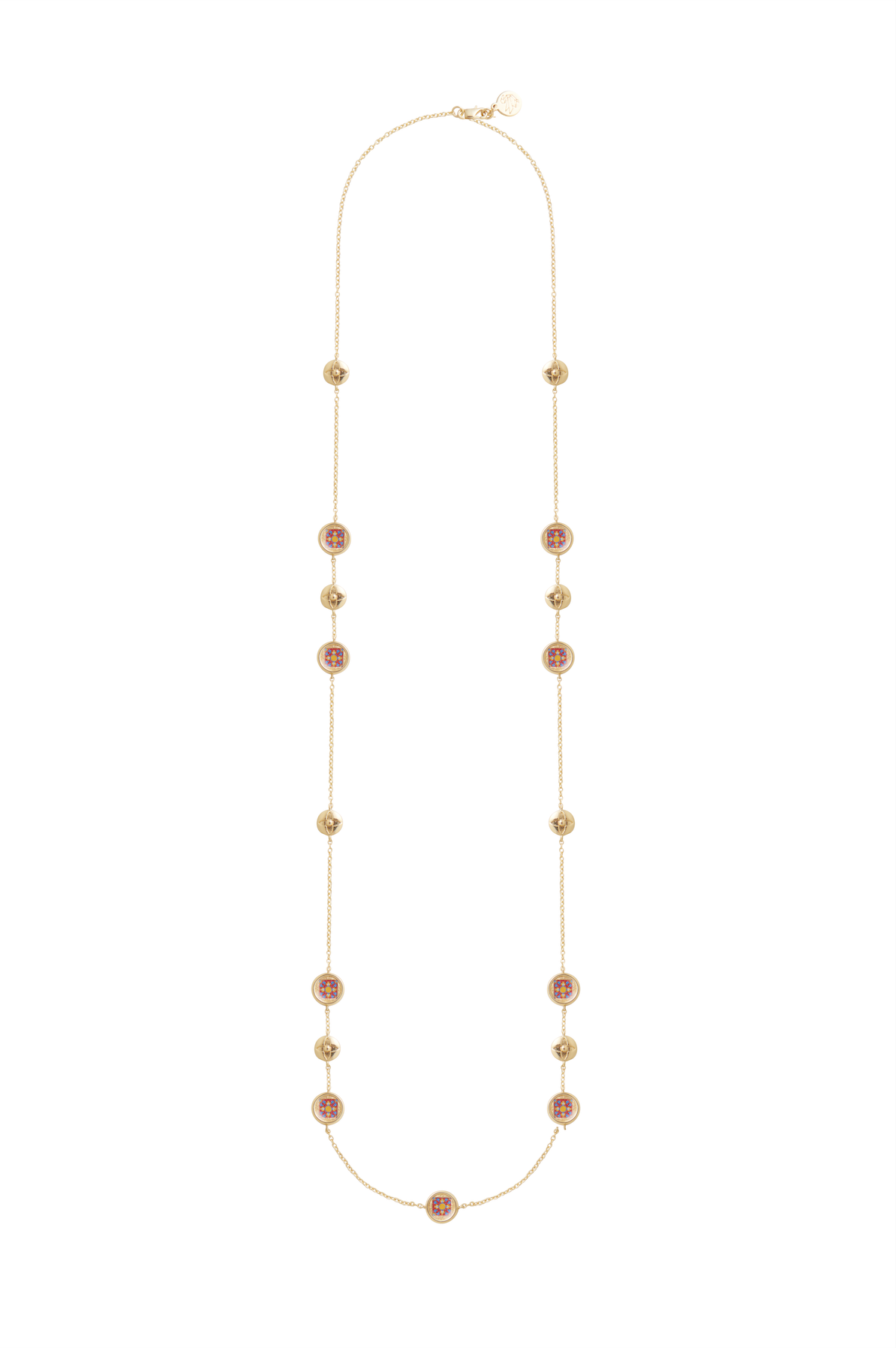 Reversible Spanish Medallion Long Necklace - Royal